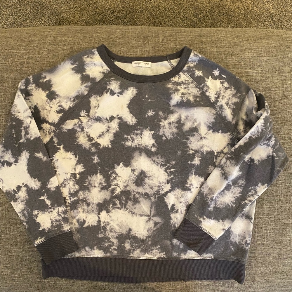 Grey and White Sweatshirt